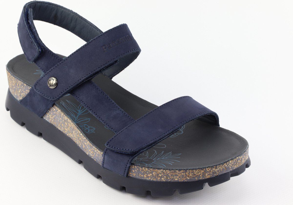 Panama Jack Sandaal Selma Basics B1 Nubuck Marino Navy Blauw