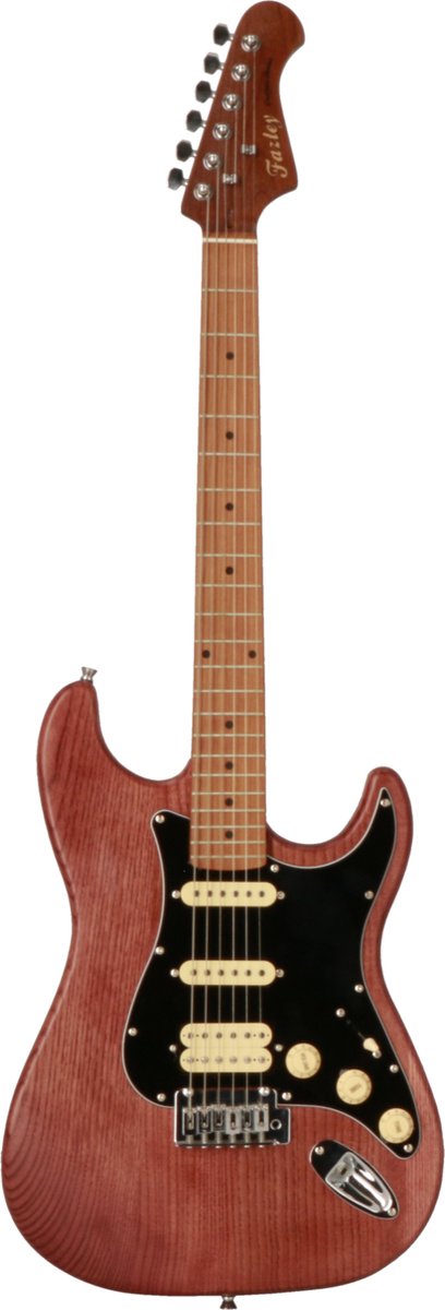 Fazley Outlaw Series Sheriff Plus HSS Brown elektrische gitaar met gigbag