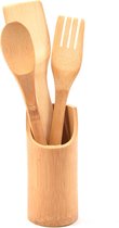 4-delige bamboe spatel set - Bamboe houten keukengerei