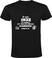 Ik ben Okke, elk drankje dat jullie me vandaag aanbieden drink ik op Heren T-shirt | feest | drank | jarig | verjaardag | vrijgezellenfeest | cadeau | kado