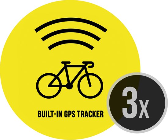 Sticker vélo, Traqueur GPS intégré, ⌀ 4,5cm, 3 pièces, Vélo de course, vélo de