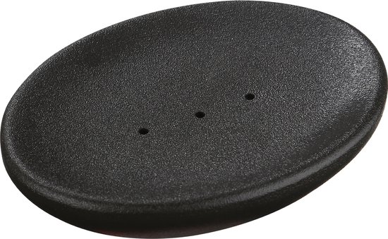 Behave - Zeephouder - Zeepbakje - Zeepdoosje - Zeepdoos - Zeeprekje - Zwart - Badkamer - Keramiek - 11.8cm
