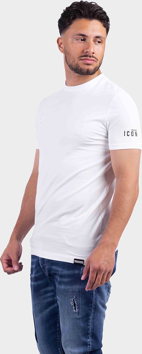 Dsquared2 Round Neck T-Shirt White Logo ICON