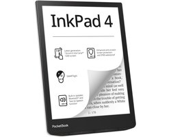 PocketBook - Inkpad 4 - Stardust Silver - 7,8 inch - Tekst-naar-spraak - Waterbestendig - Bluetooth - Ondersteunt alle bekende indelingen voor e-books en luisterboeken