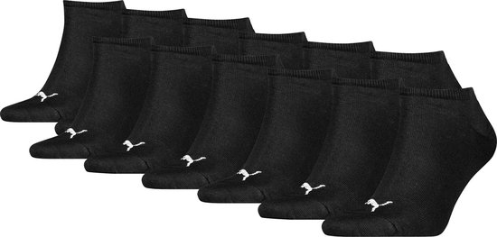 Puma 12-Paar Sneaker sokken - Katoen - Invisible - 46 - Zwart.
