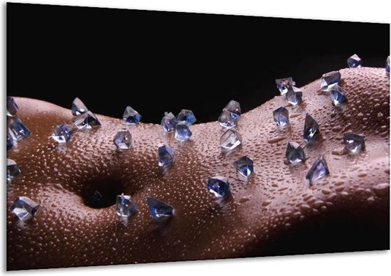 Peinture sur verre Corps | Bleu Noir | 120x70cm 1Hatch | Tirage photo sur verre |  F001171