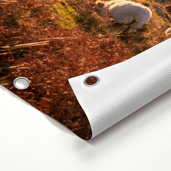 Affiche de jardin du Gards Moutons dans les Montagnes - 100x150 cm - Toile de jardin - Décoration de jardin - Décoration murale extérieure - Tableau de jardin