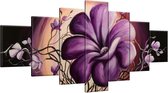 Peinture peinte à la main Fleur | Violet, marron, noir | 210x100cm 7 Liège
