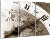 Horloge de peinture sur verre, cuisine | Sépia | 120x80cm 3 Liège | Tirage photo sur verre |  F006720