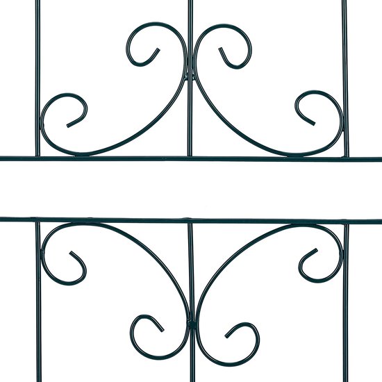 8x klimplantenrek metaal, klimplantensteun voor in de tuin, plantensteun voor klimplanten, 150 x 50 cm, trellis, zwart