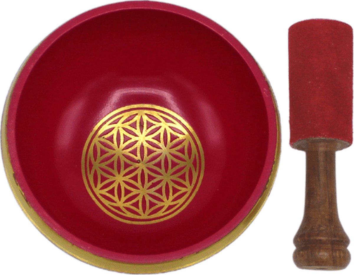 Om white singing bowl 9.5 cm