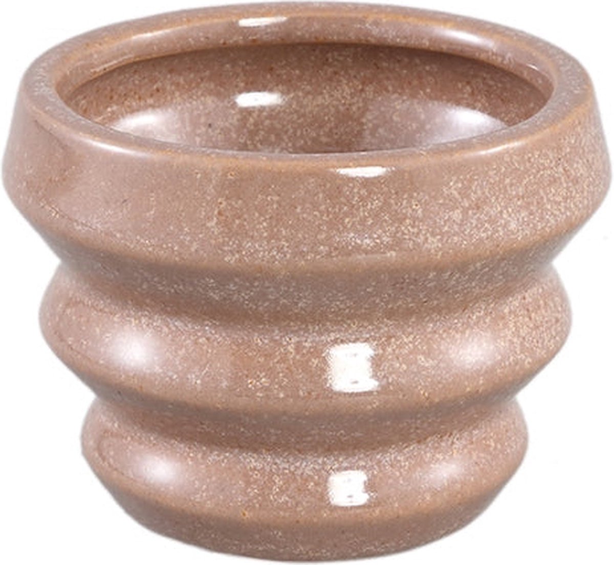PTMD Tims Bloempot - 8 x 8 x 6 cm - Keramiek - Bruin