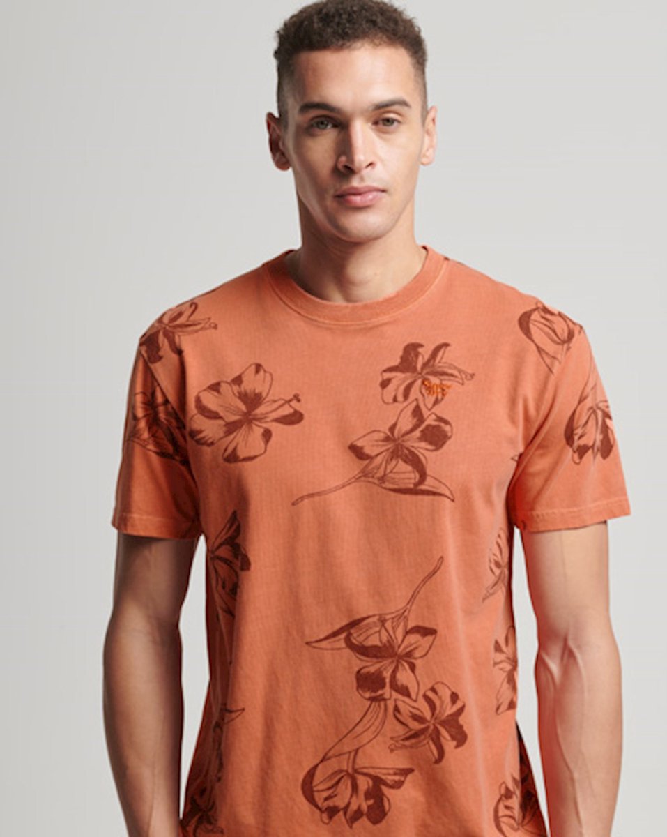 Superdry Vintage Od Printed Tee Heren T-shirt Oranje