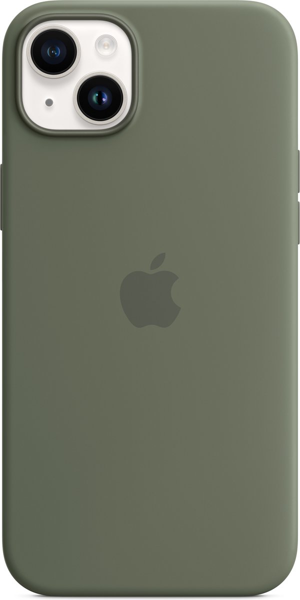 Apple - Siliconen hoesje - MagSafe - iPhone 14 Plus - Olijfgroen