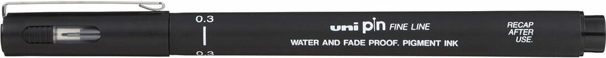 Permanente markeerstift Uni-Ball PIN03-200(S) Zwart (12 Stuks)
