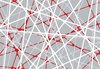 Fotobehang - Vlies Behang - Wit en Rode Abstractie - Geometrie - 368 x 254 cm