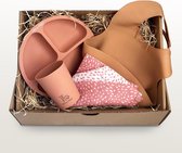 Hapjesbox Roze/Peach - Geboortecadeau meisje - Kraamcadeau meisje - Geschenkset baby Roze/Peach