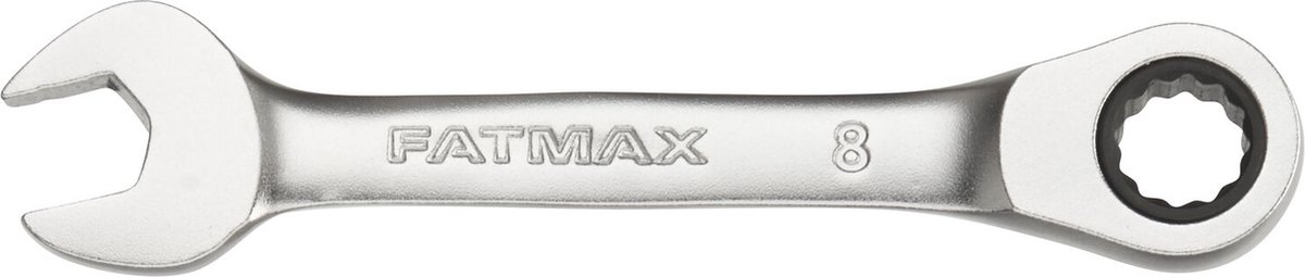 Stanley - FATMAX Stubby Ringsteeksleutel met ratel 8mm - Steeksleutel - Sleutelgereedschap - 1 Stuk(s)