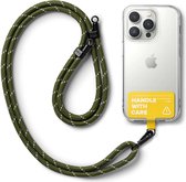 Ringke Holder Link Strap - Universeel Verstelbaar Telefoon Koord - Tarpaulin Geel - Khaki/Wit