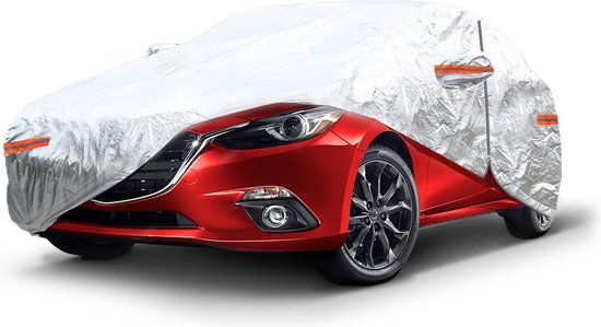 Autohoes met ritssluiting, reflecterend, 120gr + katoen, Zilver, maat: XL, 530x180x120cm — afbeelding 2