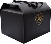Rosuz Luxe cadeautas - Zwart met gouden opdruk - Cadeau box met liefdes cadeaus zelf samenstellen - Geschenk verpakking voor Valentijn - Giftbox voor hem en haar - Direct leverbaar