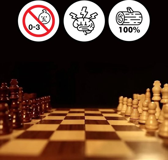 Thumbnail van een extra afbeelding van het spel 20 Schaakborden Met Schaakstukken van In Round - Hout Schaakspel - Schaakset Bordspellen Voor Volwassenen - Chess Board Wood - Familie Schaakbord Denkspel - Strategisch Spel – Schaken – Bordspelen - Bordspelletje