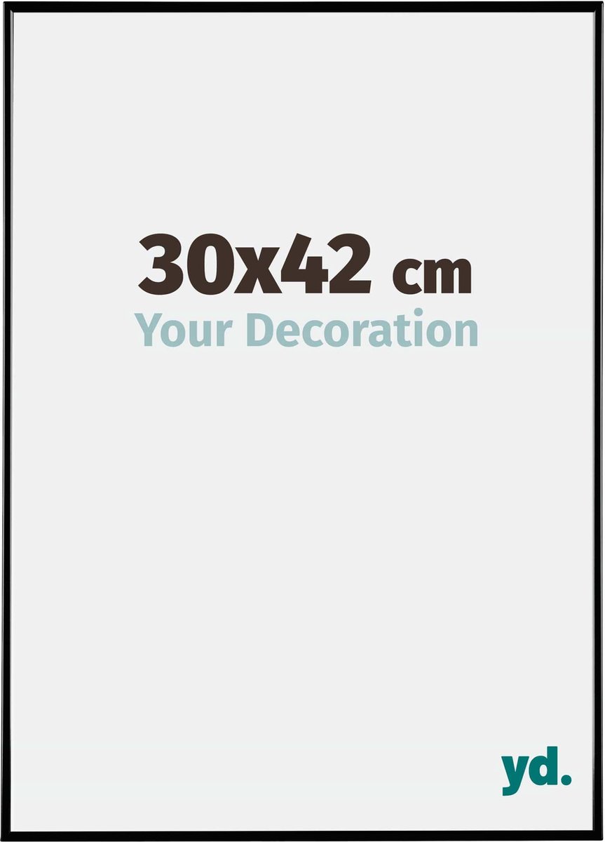 yd. Your Decoration - Fotolijst 30x42 cm - Kunststof - Zwart Hoogglans - Evry