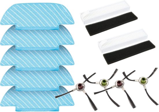 Fixbetter Accessoireset voor Ecovacs Deebot X2 OMNI/X2 Combo Robotstofzuiger, reserveonderdelen, 4 dweilpads, 4 HEPA-filters Fixbetter Accessoireset voor Ecovacs Deebot X2 OMNI/X2 Combo Robotstofzuiger, reserveonderdelen, 4 dweilpads, 4 HEPA-filters
