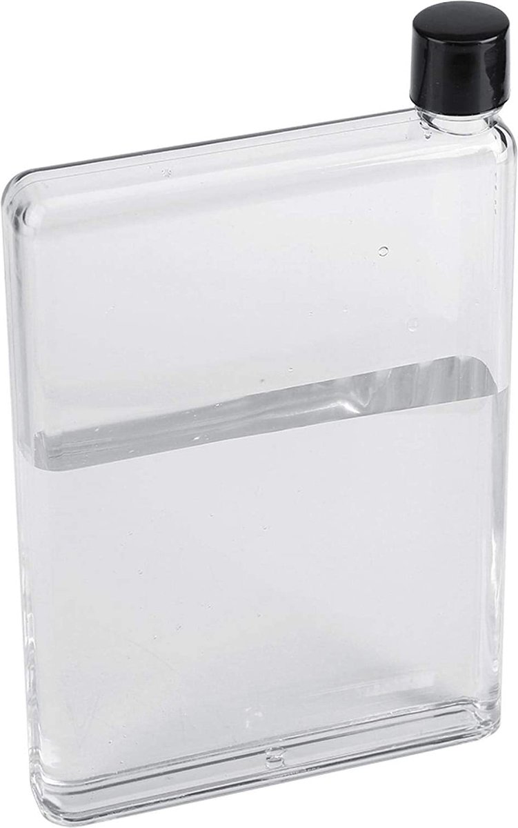 Bouteille d'eau plate en plastique de voyage sans BPA 500ml A6 A5