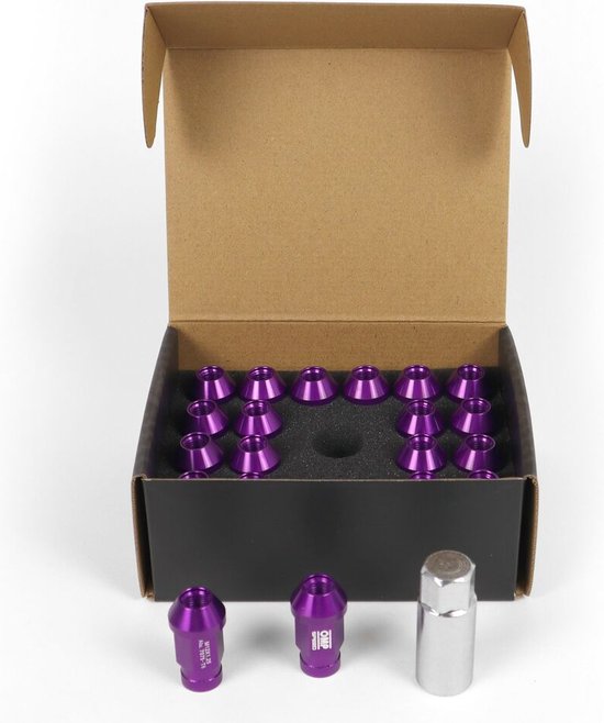 Radmuttern Verlängert Aqxreight Radmuttern 20 Stück - M12 X 1,25 Verlängerte Radschrauben Rot Auto Radmuttern Set