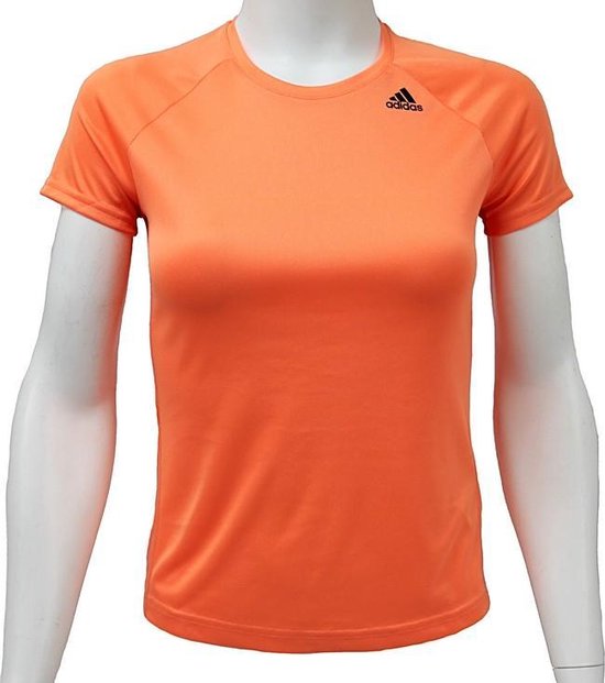 Adidas D2M Tee Lose BS1921, Vrouwen, Oranje, T-shirt maat: S