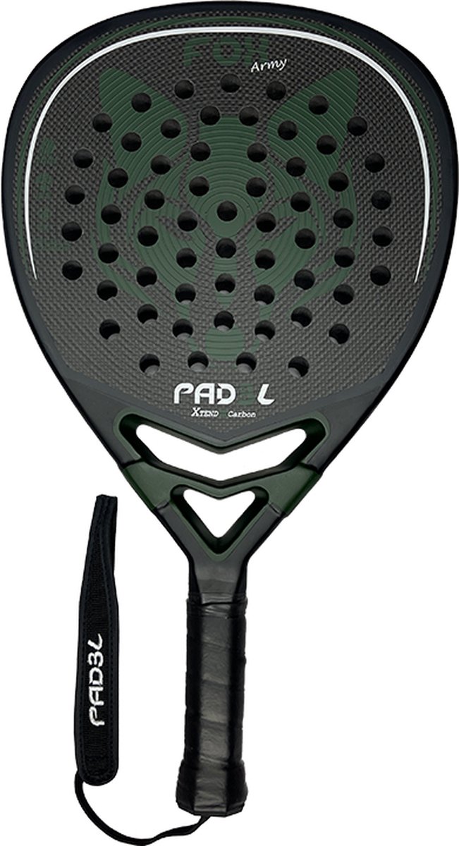 PAD3L [Padel Racket] [Army Green] [Groen] [Zwart] [3K Carbon]