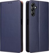 Luxe BookCover Hoes Etui geschikt voor Samsung Galaxy A14 Blauw