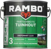 Rambo Tuinhout pantserbeits zijdeglans dekkend diepzwart 1123 750 ml