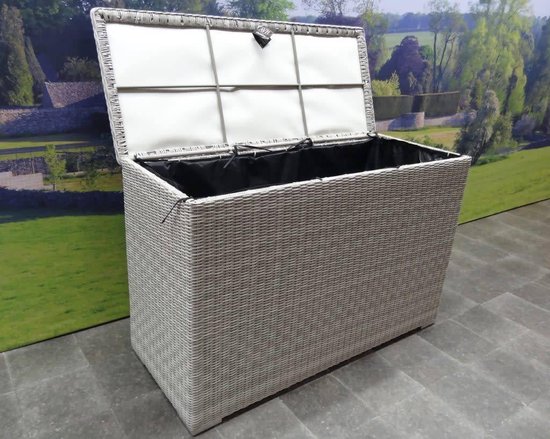 Top Honderd Kussenbox groot 167x70xH106 cm wit grijs AVHCollectie