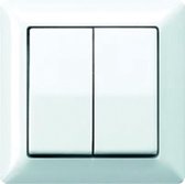 Balançoire double Jung AS590-5WW en blanc avec fenêtre