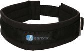 AnnyX Brede Halsband - FUN - Zwart - Gevoerd - maat XL (7) - 5cm breed - Halsomvang vanaf 52 cm tot en met 58 cm - My K9