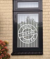Sticker 100% geslaagd hoera  Wit | Rosami | Decoratiesticker