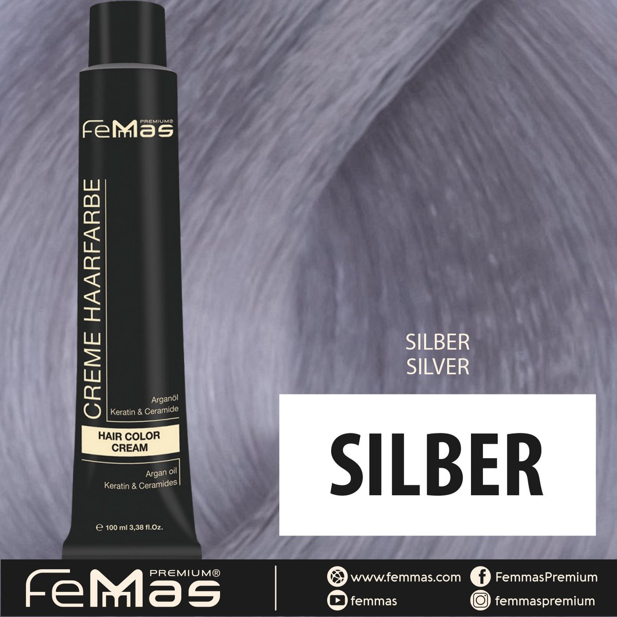 Femmas (Zilver) - Haarverf - Pure & Mix - 100ml