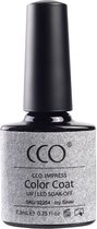 CCO Shellac - Gel Nagellak - kleur Icy Silver 92254 - Zilver - Dekkende kleur - 7.3ml - Vegan