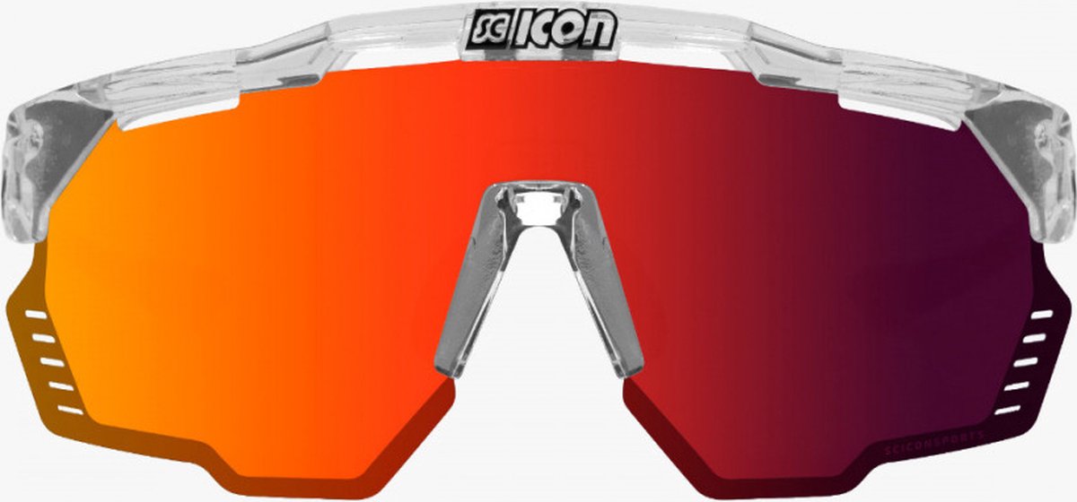 Scicon - Fietsbril – Aeroshade Kunken - White Gloss - Multimirror Lens Rood