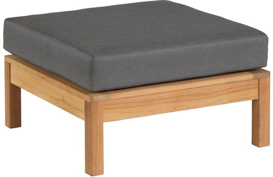 Exotan Hocker Buiten St. Peter - Teak - Grijs - 42x75x75