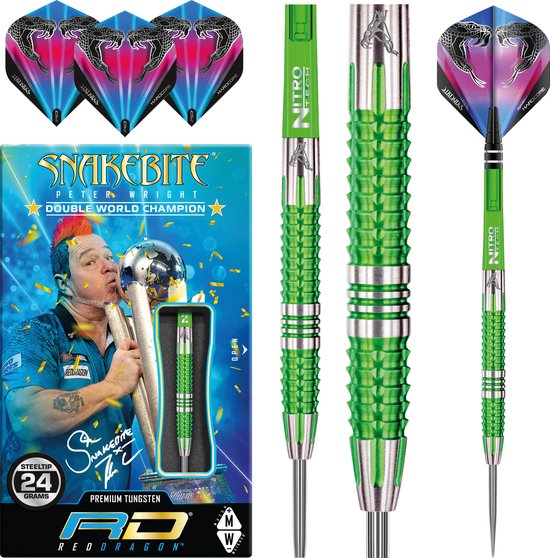Red Dragon Peter Wright Snakebite Mamba 2 90% - Dartpijlen van Red Dragon — afbeelding 2