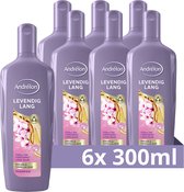 Bol.com Andrélon Levendig Lang Shampoo - 6 x 300 ml - Voordeelverpakking aanbieding