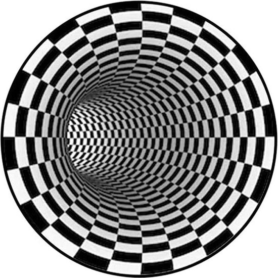 3D trou sans fond illusion d'optique tapis rond tapis illusion d'optique  trou Zwart à... | bol.com
