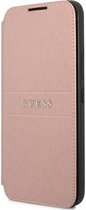 Guess Saffiano Wallet Book Case - Geschikt voor Samsung Galaxy S22 Plus (S906) - Roze
