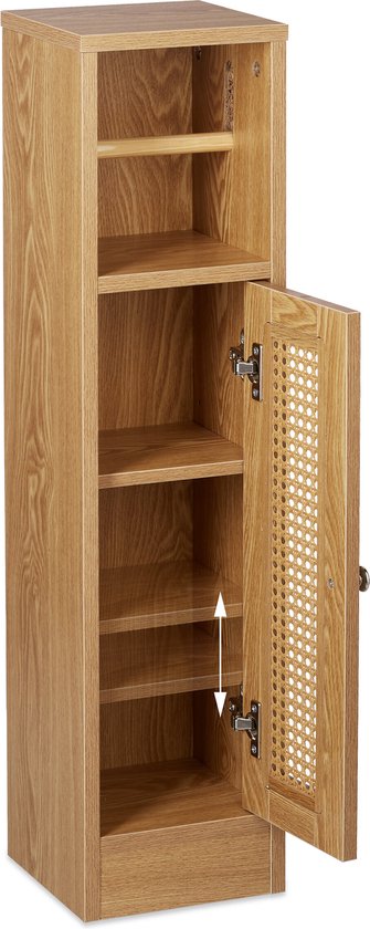 5five Staande wc/toiletrolhouder met reservoir wit 66 cm van metaal