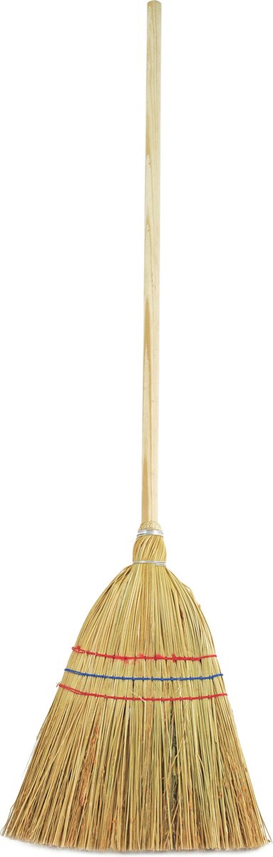 Kinder schoonmaak set 3-delig wit bestaande uit stoffer en blik en strobezem 90 cm van Toy Place — afbeelding 4