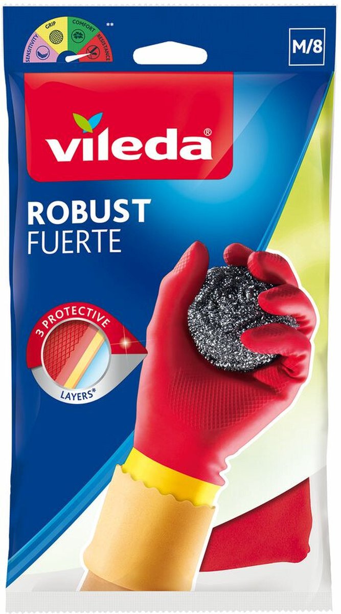 12x Vileda Handschoenen Robust Medium 1 paar