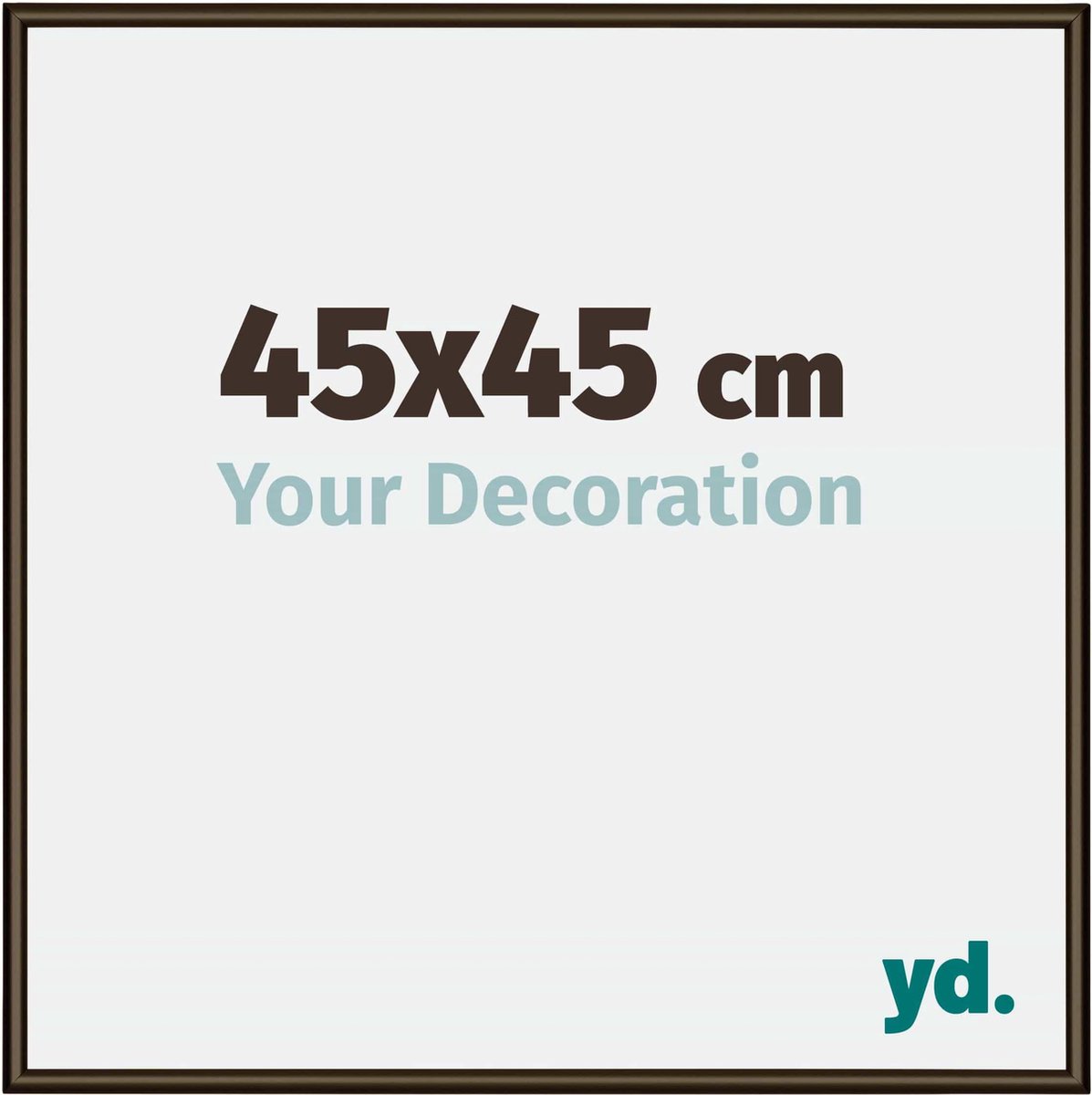 yd. Your Decoration - Fotolijst 45x45 cm - Aluminium - Walnoot Structuur - New York